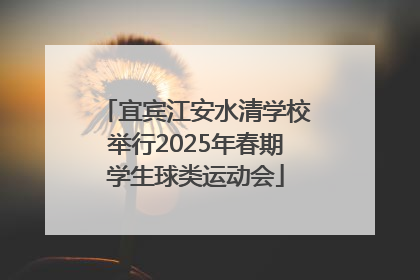 宜宾江安水清学校举行2025年春期学生球类运动会