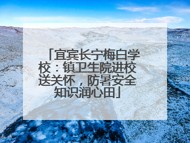 宜宾长宁梅白学校：镇卫生院进校送关怀，防暑安全知识润心田