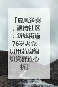 夏风送爽，温情社区：新城街道76岁老党员用蒲扇编织党群连心桥