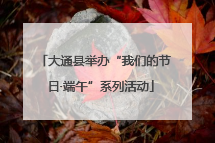 大通县举办“我们的节日·端午”系列活动