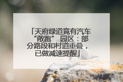 天府绿道竟有汽车“敞跑” 园区：部分路段和村道重叠，已做减速提醒