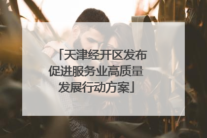 天津经开区发布促进服务业高质量发展行动方案