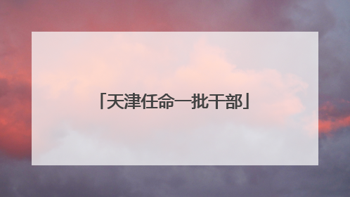 天津任命一批干部