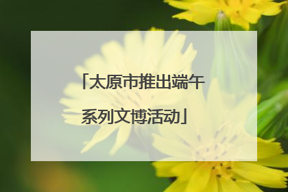 太原市推出端午系列文博活动