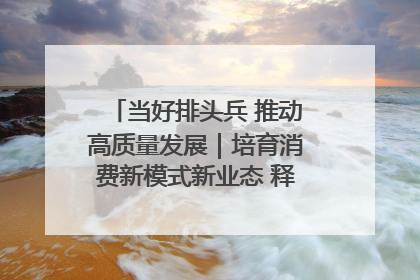 当好排头兵 推动高质量发展｜培育消费新模式新业态 释放经济增长新动能
