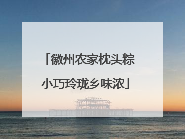 徽州农家枕头粽 小巧玲珑乡味浓
