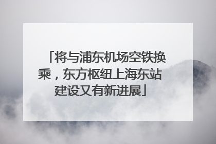将与浦东机场空铁换乘，东方枢纽上海东站建设又有新进展