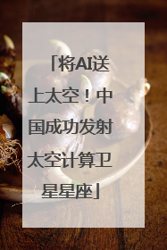 将AI送上太空！中国成功发射太空计算卫星星座