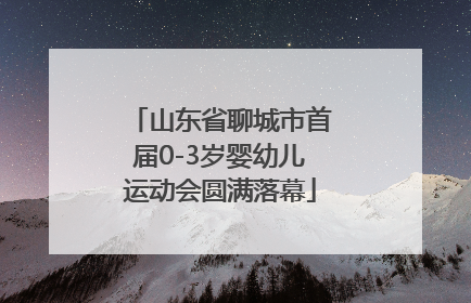 山东省聊城市首届0-3岁婴幼儿运动会圆满落幕