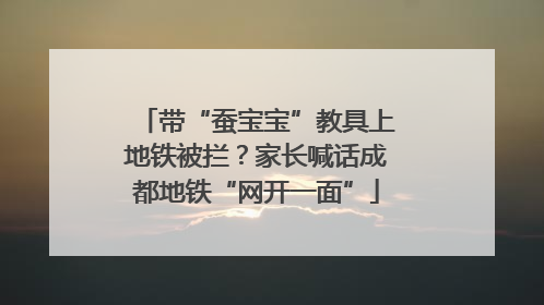 带“蚕宝宝”教具上地铁被拦？家长喊话成都地铁“网开一面”