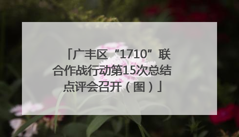 广丰区“1710”联合作战行动第15次总结点评会召开（图）