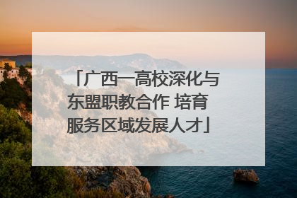 广西一高校深化与东盟职教合作 培育服务区域发展人才