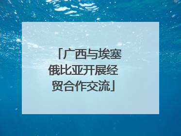 广西与埃塞俄比亚开展经贸合作交流