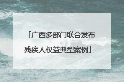广西多部门联合发布残疾人权益典型案例