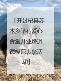 开封杞县苏木乡举行爱心食堂开业暨道德模范表彰活动