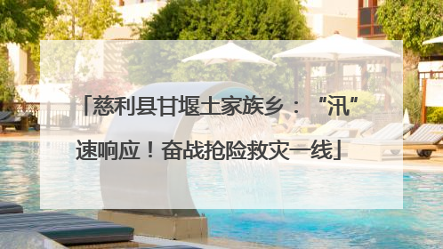 慈利县甘堰土家族乡：“汛”速响应！奋战抢险救灾一线