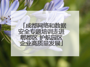 成都网络和数据安全专题培训走进郫都区 护航园区企业高质量发展