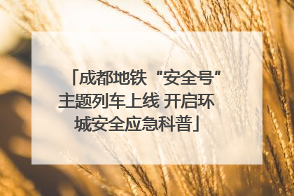 成都地铁“安全号”主题列车上线 开启环城安全应急科普