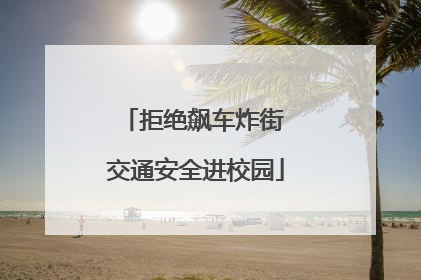 拒绝飙车炸街 交通安全进校园