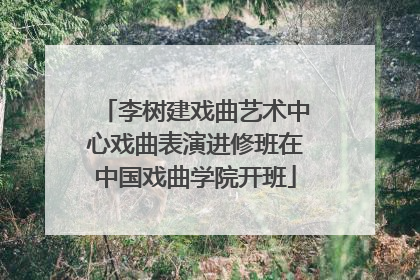 李树建戏曲艺术中心戏曲表演进修班在中国戏曲学院开班