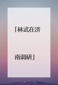 林武在济南调研