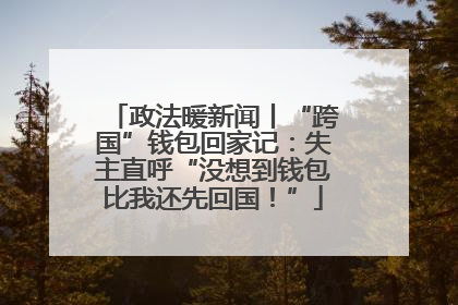 政法暖新闻丨“跨国”钱包回家记：失主直呼“没想到钱包比我还先回国！”