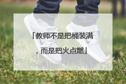教师不是把桶装满，而是把火点燃