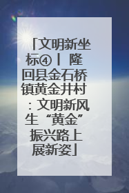 文明新坐标④丨 隆回县金石桥镇黄金井村：文明新风生“黄金” 振兴路上展新姿