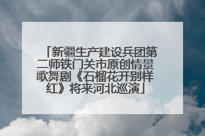 新疆生产建设兵团第二师铁门关市原创情景歌舞剧《石榴花开别样红》将来河北巡演