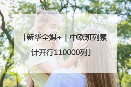 新华全媒+｜中欧班列累计开行110000列