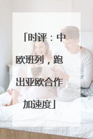 时评：中欧班列，跑出亚欧合作加速度
