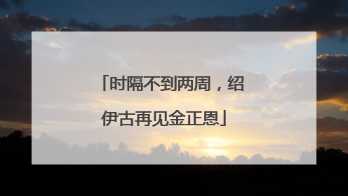 时隔不到两周，绍伊古再见金正恩