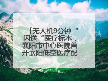 无人机9分钟“闪送“医疗标本，襄阳市中心医院首开襄阳低空医疗配送“空中快