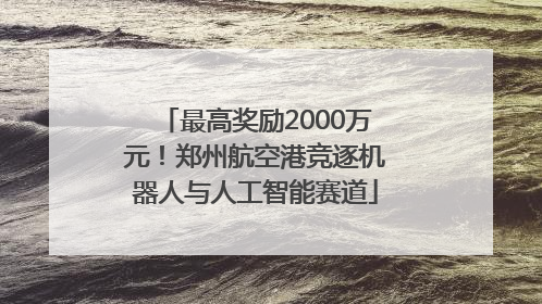 最高奖励2000万元！郑州航空港竞逐机器人与人工智能赛道