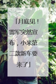 月底见！雷军突然宣布，小米第二款新车要来了