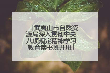 武夷山市自然资源局深入贯彻中央八项规定精神学习教育读书班开班