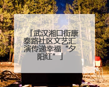 武汉湘口街康泰路社区文艺汇演传递幸福“夕阳红”