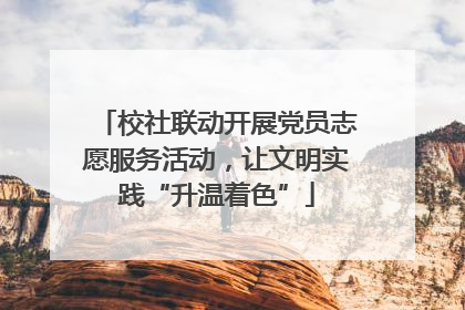 校社联动开展党员志愿服务活动，让文明实践“升温着色”
