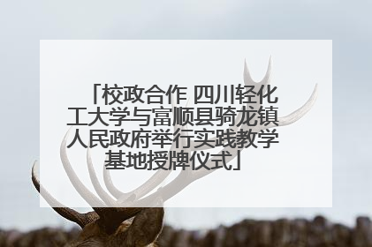 校政合作 四川轻化工大学与富顺县骑龙镇人民政府举行实践教学基地授牌仪式