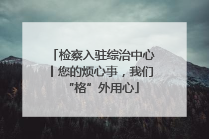 检察入驻综治中心丨您的烦心事，我们“格”外用心