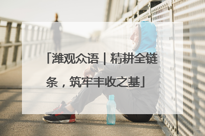 潍观众语｜精耕全链条，筑牢丰收之基