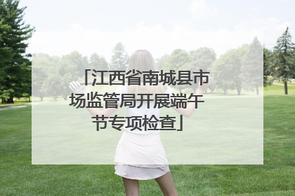 江西省南城县市场监管局开展端午节专项检查