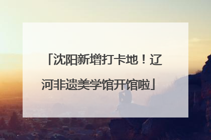 沈阳新增打卡地！辽河非遗美学馆开馆啦