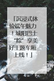 沉浸式体验端午魅力！城阳巴士“粽”享美好主题车厢上线！