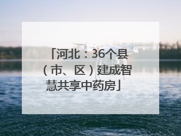 河北：36个县（市、区）建成智慧共享中药房