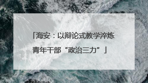 海安：以辩论式教学淬炼青年干部“政治三力”
