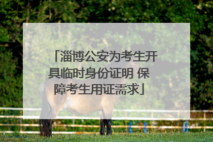 淄博公安为考生开具临时身份证明 保障考生用证需求