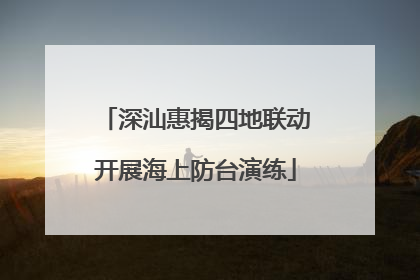 深汕惠揭四地联动开展海上防台演练