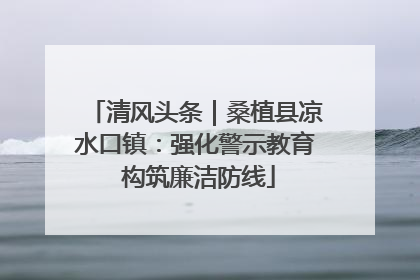 清风头条｜桑植县凉水口镇：强化警示教育 构筑廉洁防线