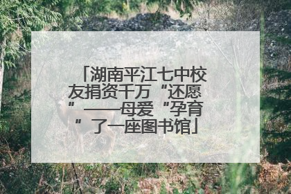 湖南平江七中校友捐资千万“还愿”——母爱“孕育”了一座图书馆
